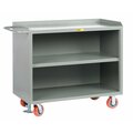 Little Giant Mobile Bench Cabinets, 36"W, Center Shelf, Powder Coated Steel MB3-2436-FL